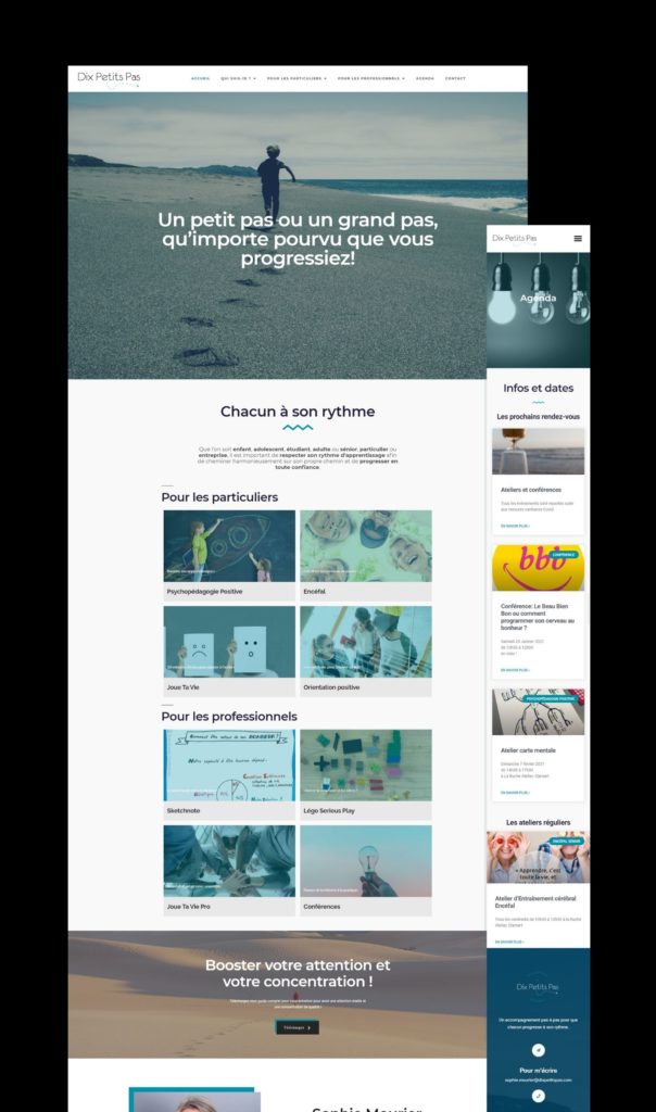 refonte du site web de Dix Petits Pas