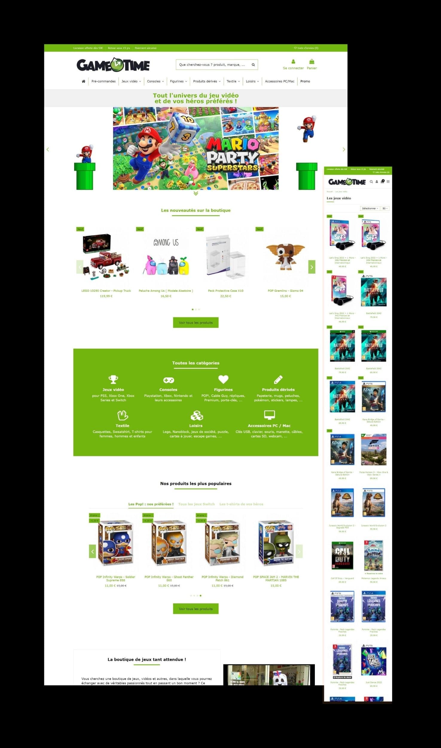 Gametime94 - boutique en ligne - prestashop