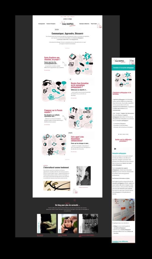 Site web Cindy Daupras - Facilitatrice Graphique Angers